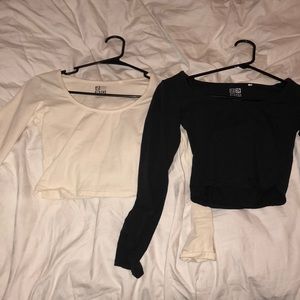 Long sleeve cropped tops